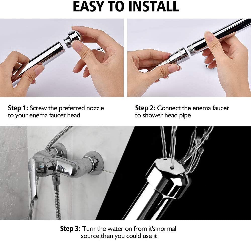 Shower Douche Attachments Shower with 3 Heads Aluminum for Cleansing