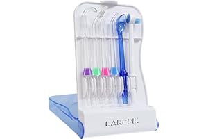 CAREPIK Replacement Heads For waterpik, Water Flosser Replacement Tips Parts with Storage Case Compatible with Waterpik Water Flosser (6 Tips Combo)