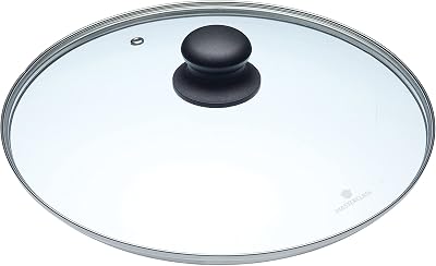 MasterClass KitchenCraft 28cm Glass Saucepan Lid with Steel Rim
