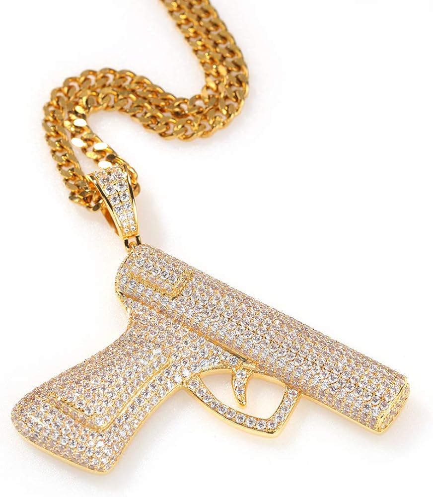 KMASAL Hip Hop Chain Fully Iced Out Lab Diamond Stereo