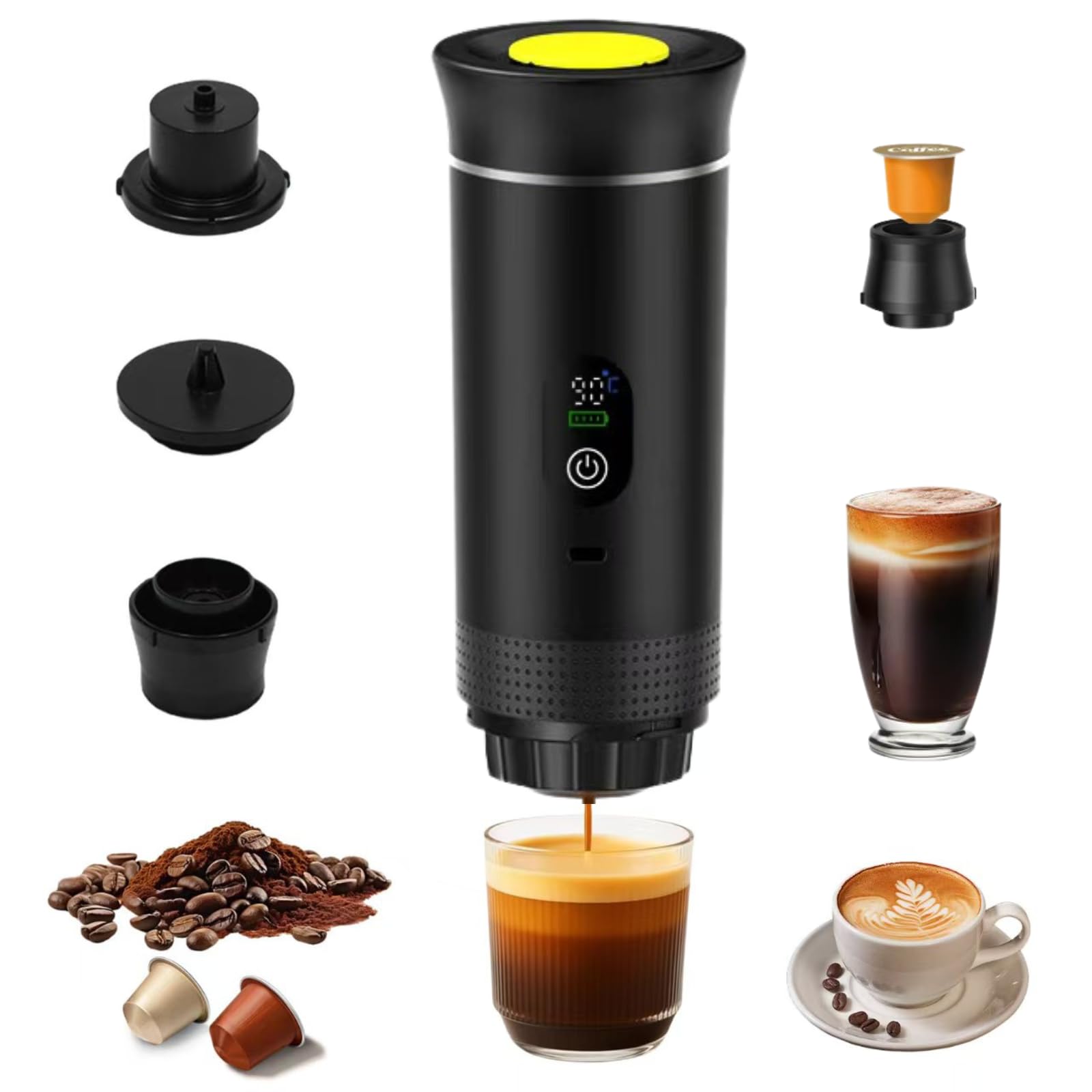 SuperRC Portable Coffee Maker, 3-in-1 Espresso