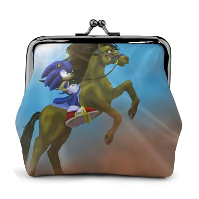 Coin Purse Sonic Cartoon Horse And Rider Coin Purse Wallet Purses Credit Cards Pouch Kiss Lock Exquisite Buckle Make Up Cellphone Women Leather Cash