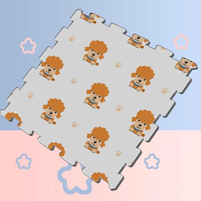 Dog Puppy Animal Fashion Puzzle Exercise Play Mat Kids Play
