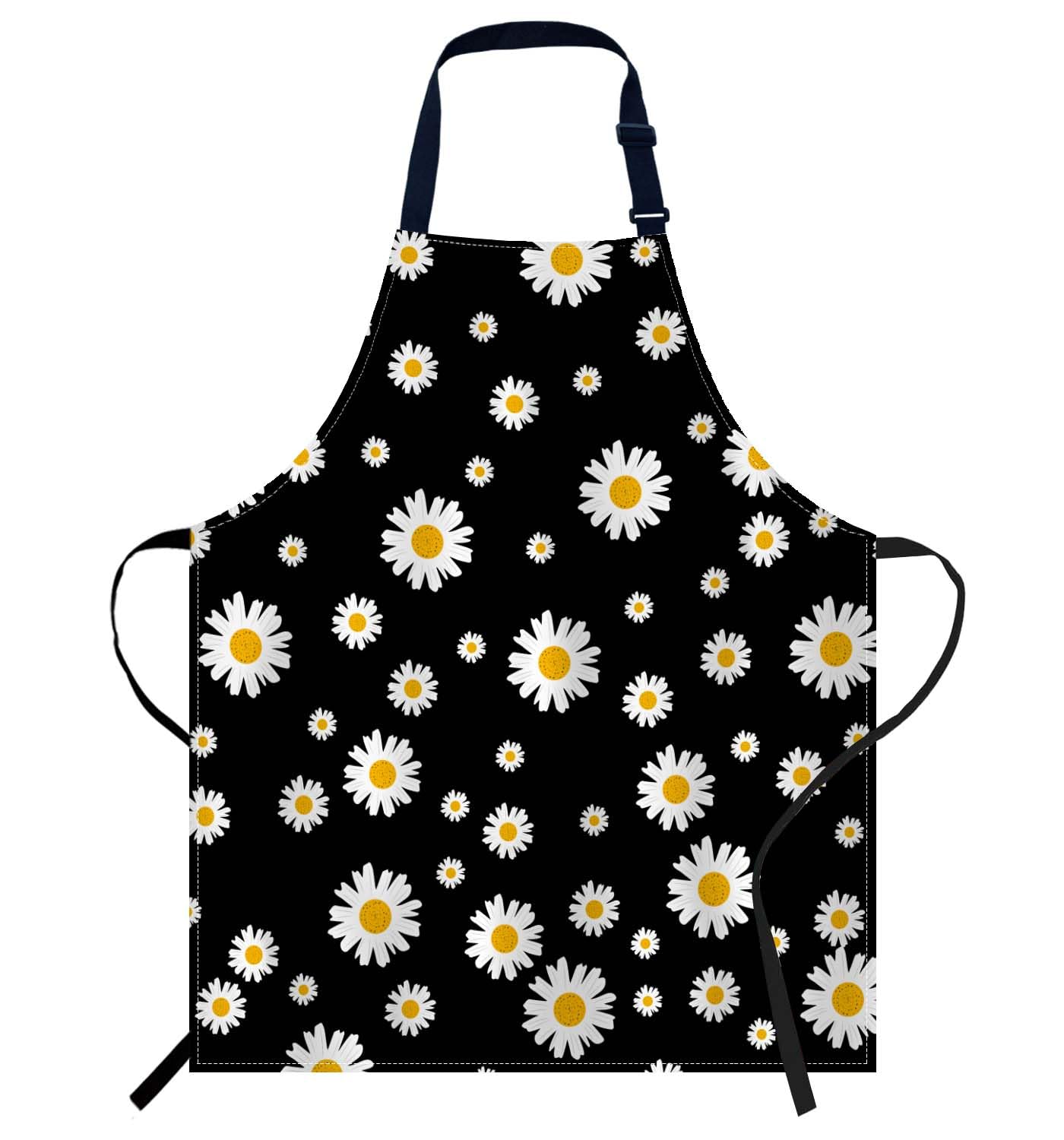 Smooffly Beautiful Ditsy Floral Apron Unisex Adjustable Bib Apron Cooking Kitchen Chef Women Men Aprons for Home Kitchen, Restaurant,Coffee House,Shop,Garden — image 1