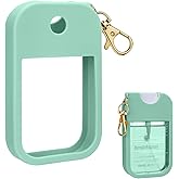 AIERSA Hand Sanitizer Spray Case Compatible with Touchland, Silicone Hand Sanitizer Case Holder with Keychain for Touch Land Mist Case 1FL. OZ (Green)