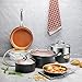 COOKSMARK Copper Pots and Pans Set, Nonstick Induction Cookware Set with Glass Lids and Steamer Insert, Dishwasher Safe Oven Safe, 10-Piece Black