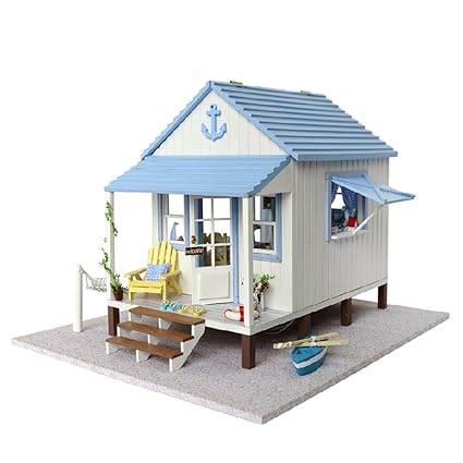 Amazon Com Handmade Diy Cabin Dollhouse Miniature House Furniture