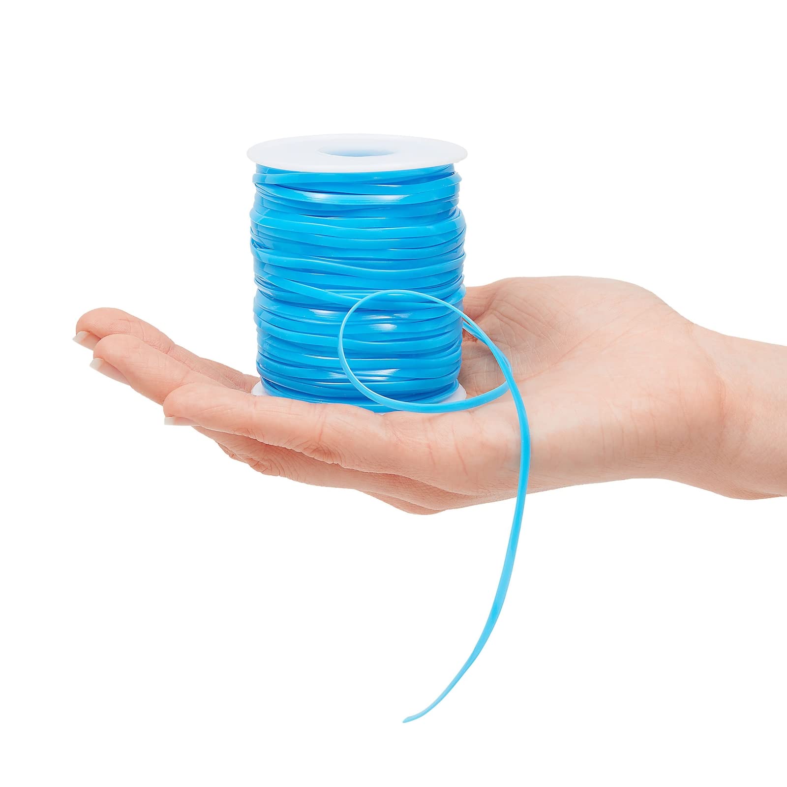 Juvale Lanyard String Kit - 10 Spools x 50 yd Rainbow - 2.5 mm x 1 mm Plastic Lacing Cord - Gimp & Boondoggle String for Bracelets, Keychains & Necklaces
