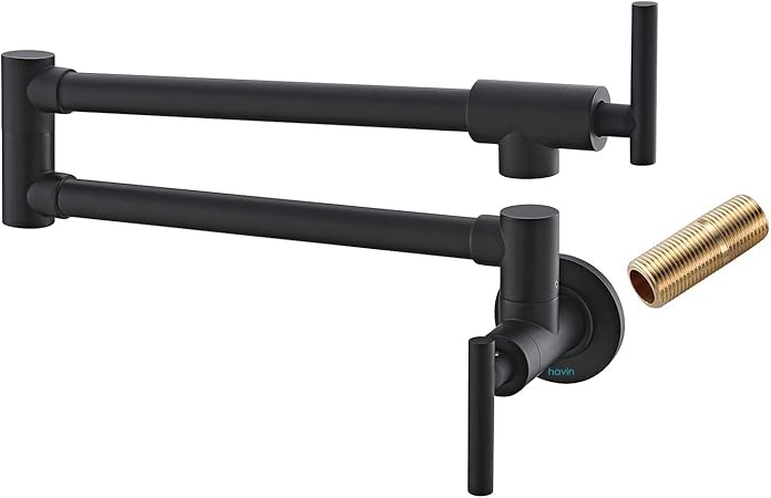 Havin Pot Filler Faucet Wall Mount Bass Material With Double