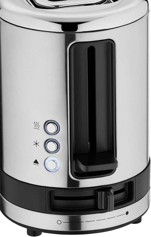Kitchenminis - Tostadora Coup con 1 ranura, formato contacto, 600 W, 7 niveles de tostado, acero inoxidable cromargan mate