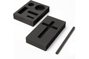 USEAMIE 3 Pieces Graphite Ingot Molds, 5-in-1 Graphite Cross Graphite Stir Rod Stick Set, Casting Mould Metal Refining Scrap Melting for Gold Silver Aluminum Copper Brass Zinc