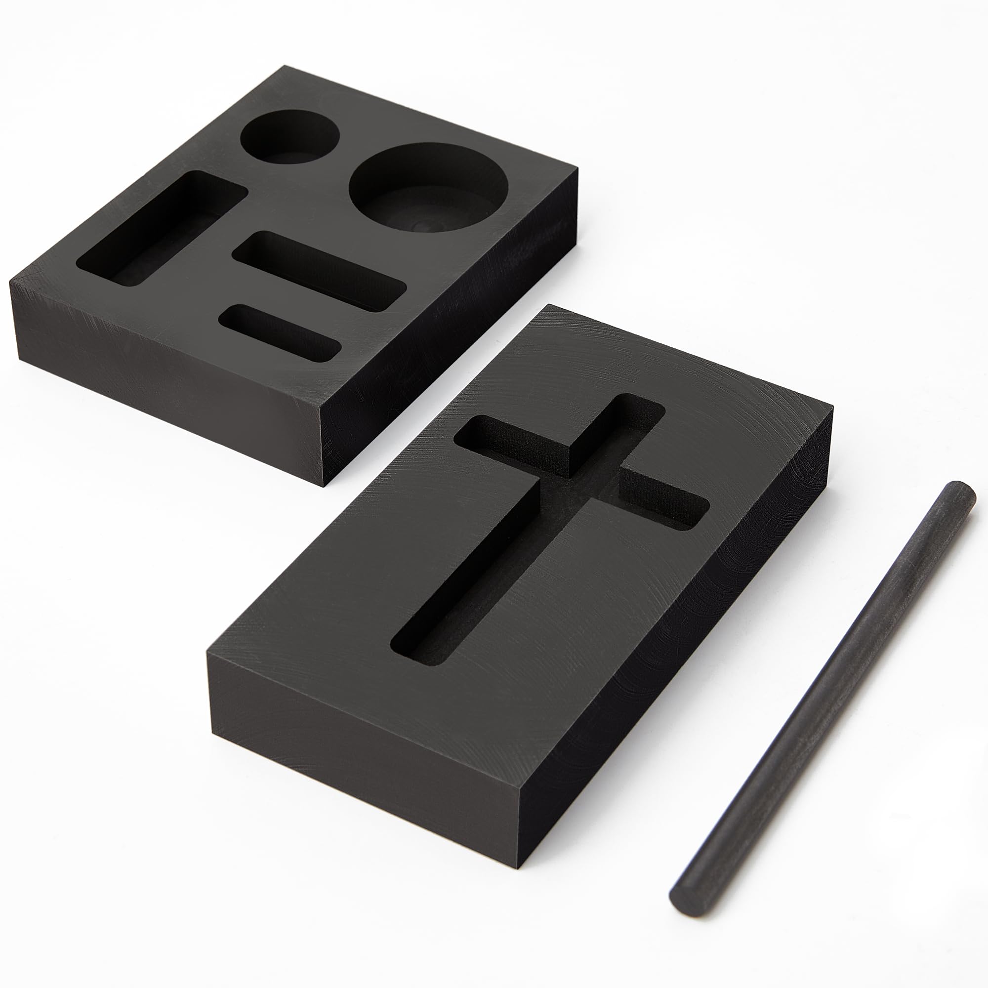 3 Pieces Graphite Ingot Molds, 5-in-1 Graphite