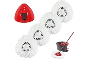 Spin Mop Head Refill for Vileda/Ocedar EasyWring Spin Mop - Rotating Microfiber Triangle Replacement Pads Washable & Reusable