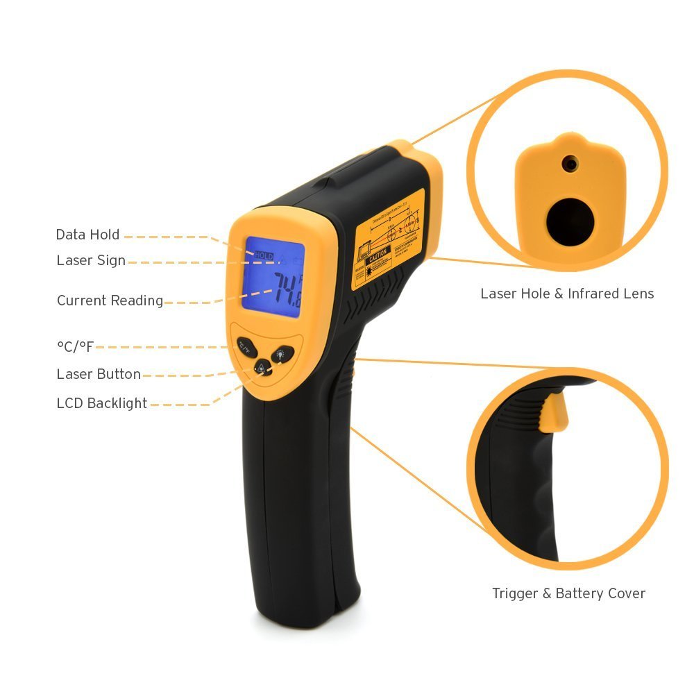 Etekcity Lasergrip 774 Noncontact Digital Laser Infrared Thermometer