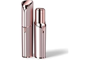 Kradaa Facial Hair Removal for Women: Electric Face Razor with LED Light - Painless & Instant Results Mini Shaver for Travel Use (Rose Gold)