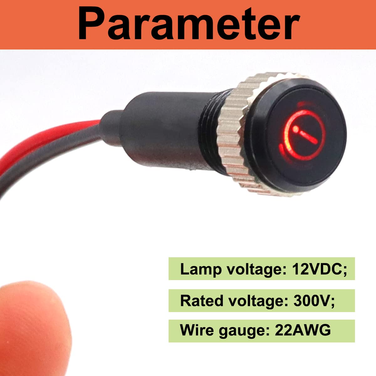 12V 24V 36V 8mm Symbol LED Dash Panel Warning Indicator Pilot Light Car Boat - Foto 5