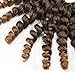 3 Pcs Wand Curl Crochet Hair Extensions Ombre Braiding Twist Hair Synthetic Jumpy Wand Curly Twist Braids Hair 8 Inch 20strands T27#