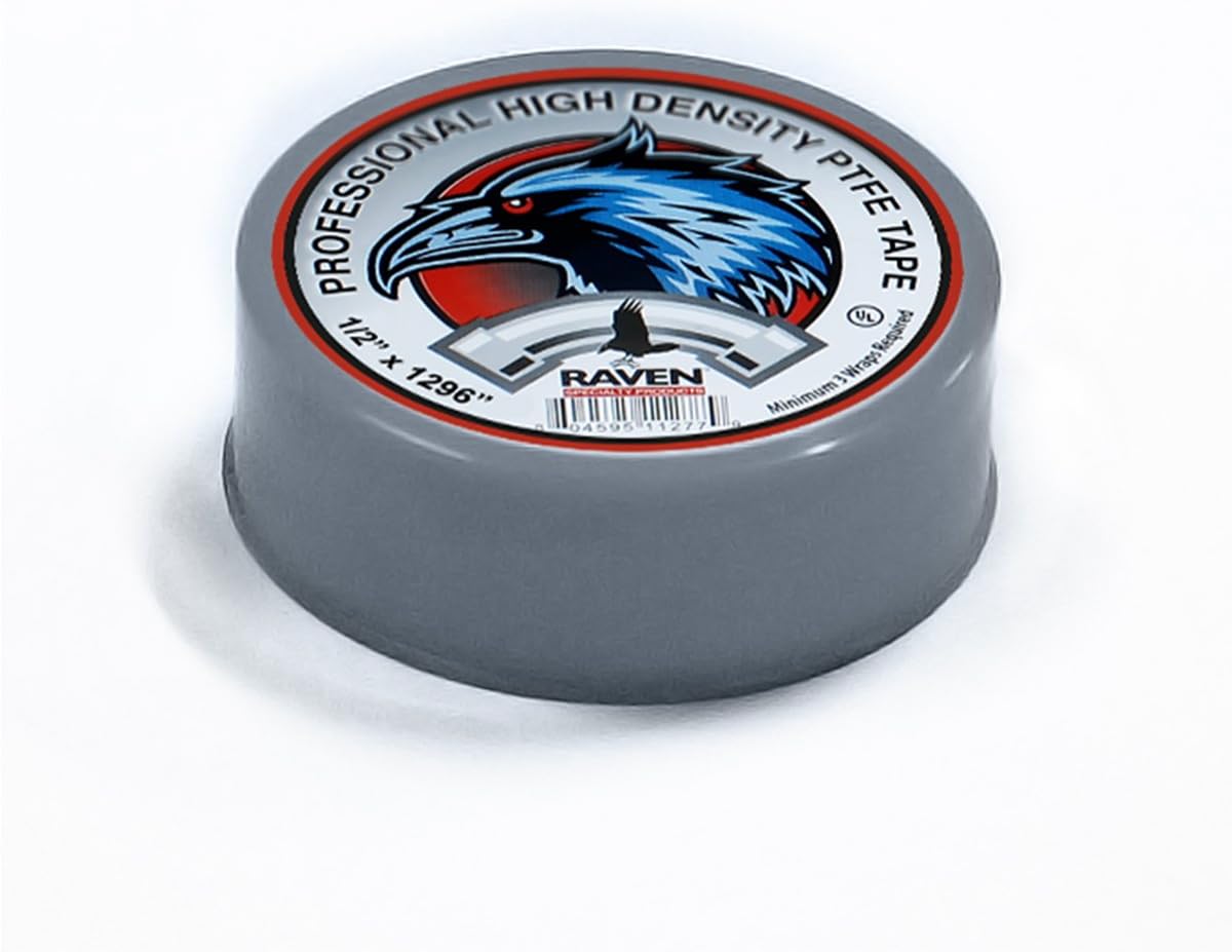 Supply Giant UUD1296H PTFE Thread Seal Tape for Plumbers, Gray 1/2 Inch x 1296 Inch