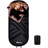 Cotton Flannel Sleeping Bags for Adults,4 Season,XXL Extra Wide,Big&amp;Tall | Portable Adult Sleeping Bags for Warm Cold Weather Winter,with Compression Sack,for Camping Hiking Backpacking,Indoor Outdoor