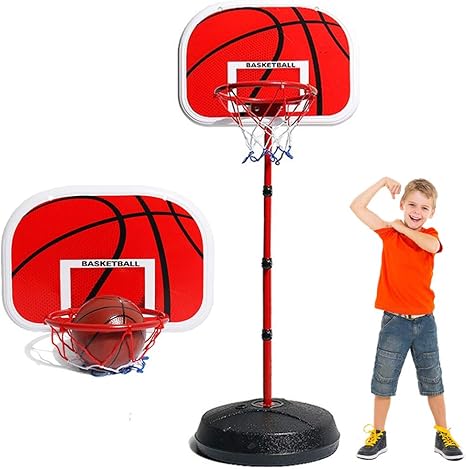 SKERITO Basketballkorb Kinder - Höhenverstellbar 3in1 Sport Set