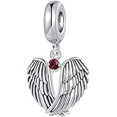 SBI Jewelry Angel Wings Charm Compatible with Pandora Charms Bracelets Birthday Pendants for Women Jewelry