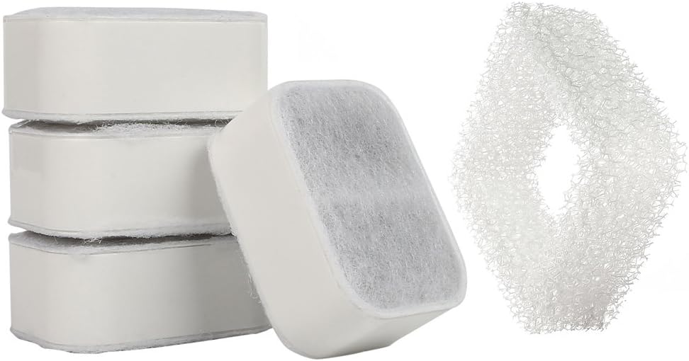 Hommii Ceramic Pet Water Fountain for Dogs and Cats Lotus or Ball Shape, 2.1L, Filter, 5 Replacement Filters