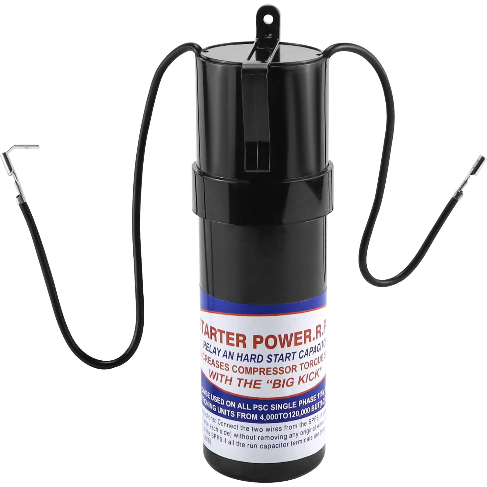 Photo 1 of MIFLUS SPP6 Hard Start Capacitor/SPP6 Hard Start Kit for Air Conditioner,Increases Starting Torque 500% from 4,000 BTU Window Units to 120,000 BTU Commercial Units(1/2 Thru 10 H.P.)