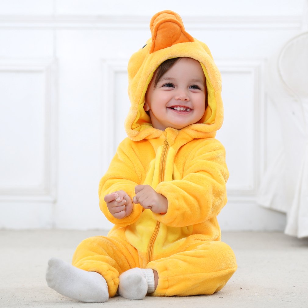 hooded baby romper