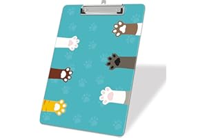 ZAXMEY Plastic A4 Clipboards, Cute Clipboard Stardard Letter Size for Teacher, Kids, Lightweight Clip Board | Decorative Clip Boards | Office Clipboard | School Supplies(Cat Claw).