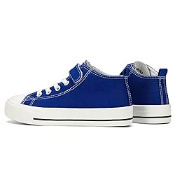 Fefoe Boys Blue Canvas Shoes Girls Canvas Walking