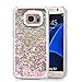 Galaxy S7 Case, S7 Liquid Case, VEGO Glitter Flowing Bling Transparent Sparkle Floating Hard Case Cover for Samsung Galaxy S7 (Pink)