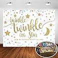 Avezano Twinkle Twinkle Little Star Gender Reveal Backdrop Pink Blue Gold Star Party Decorations Photography Background Moon and Star Boy or Girl He or She Gender Reveal Parties Backdrops (7x5ft)