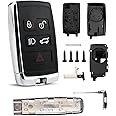 ANODZU Key Fob Shell Case Fit for Land Rover Range Rover Jaguar 2018-2023 Select Models, for Range Rover Sport Evoque Discovery XE XF XJ F-Pace F-Type E-Pace I-Pace