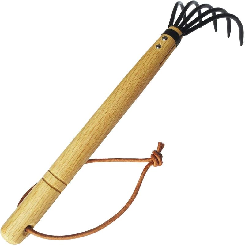 GAOGE Mini Steel Hand Rake Portable Digging Transplanting Garden Tool