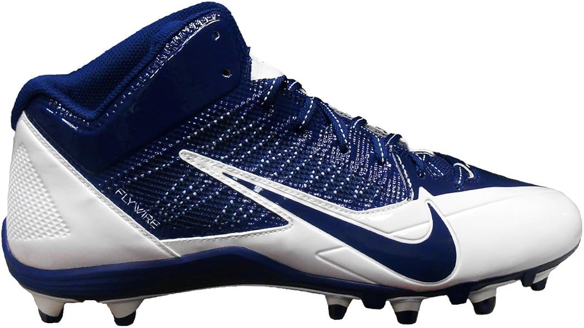 blue high top football cleats