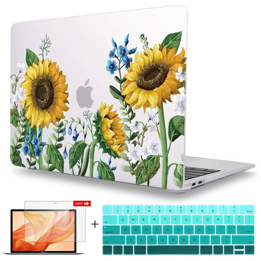 Maychen Macbook Pro 13 Inch Case 16 19 Release Models 159 A19 A1706 A1708 Matte Hard Case Cover Compatible Newest Pro 13 3 Inch With Without Touch Bar With Keyboard Cover Sunflowers Buy Online