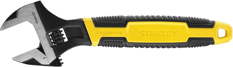 Stanley 090950 300mm MaxSteel Adjustable Wrench, Narrow Jaw, Bi-Material