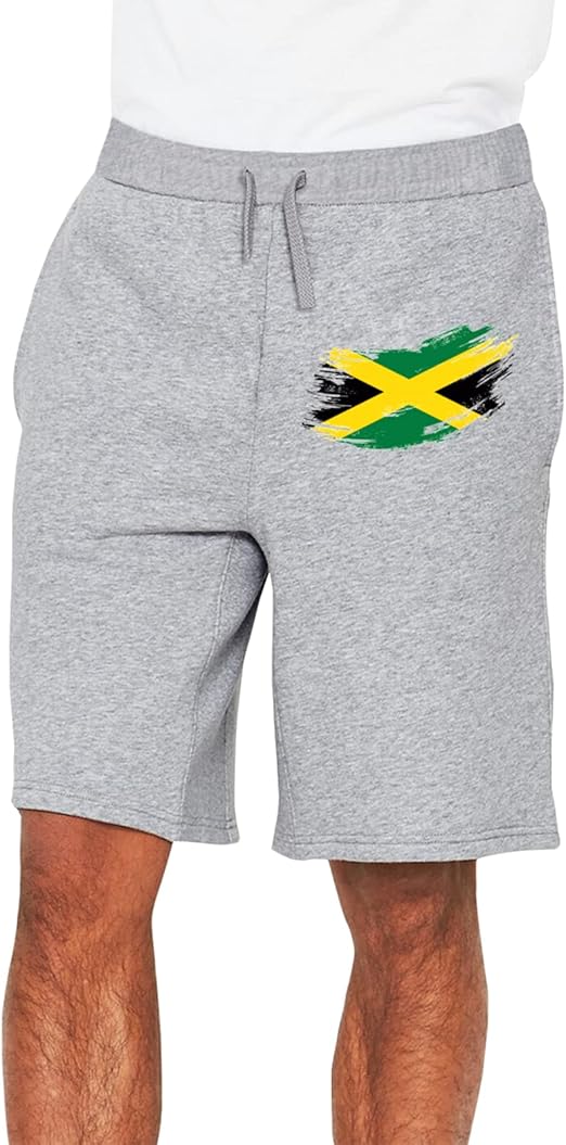 Wave Jamaican Flag Elastic Shorts Man QuickDry Trunks with Pockets