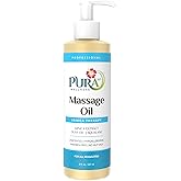 Pura 1st Arnica Therapy 8 Fl oz Massage Oil, Arnica Extract, Professional, Massage Therapy, Deep Tissue, Unscented, Hypoallergenic, Natural Ingredients, Skin Hydrating, Moisturizing, Muscle Relief