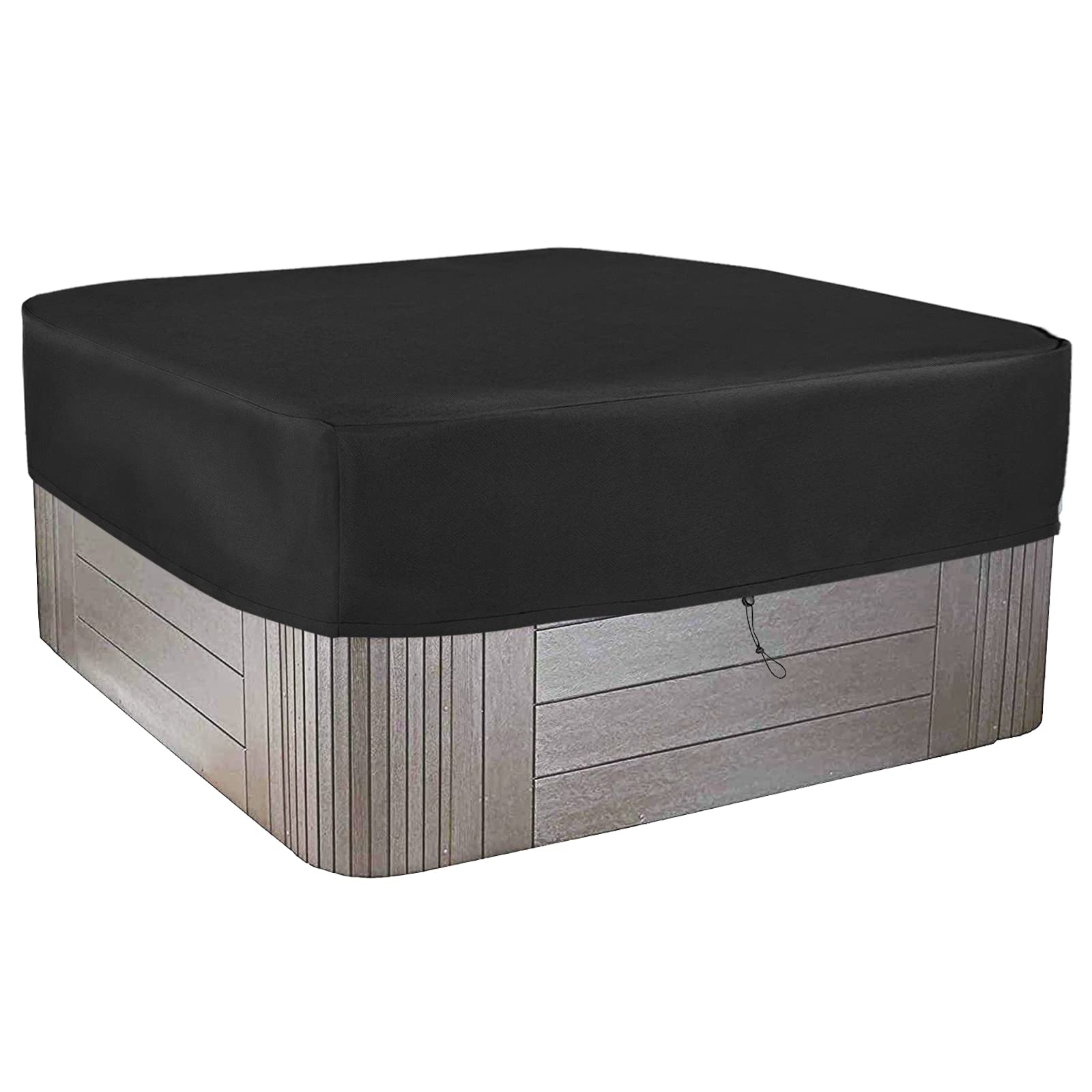 Schleuder Waterproof Square Hot Tub Cover Outdoor Spa Covers, Waterproof SPA Hot Tub Covers,with Elastic for Outdoor Bathtub (220 * 220 * 25 cm)