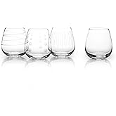 Mikasa Cheers Stemless Wine Glass, 14-Ounce, Set of 4