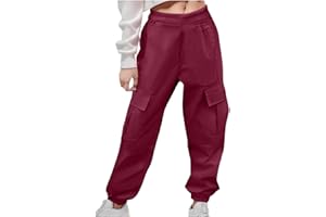 Girls Boys Cargo Pants Back to School Clothes Drawstring Elastic Waist Joggers Baggy Sweatpant for Teen Girls Size 10-12