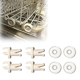 Replacement rollers and brackets for Miele dishwashers - 4-pack, original parts replacements, easy-to-repair rollers and frame kit for smooth gliding.