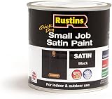 Rustins Small Job Satin Paint Black 250ml