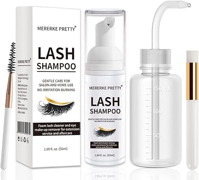 Mererke_Pretty Eyelash Cleanser 50 ml + Brushes + Rinse Bottle Kit