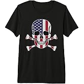 American Flag Skull & Crossbones Premium Tri-Blend T-Shirt