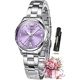 OLEVS Watches for Women Luxury Elegant Stainless Steel Waterproof Luminous Diamond Women's Fashion Watch Ladies Watches for Small Wrists