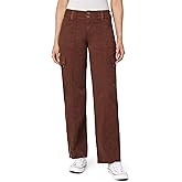 WallFlower Womens Luscious Curvy Twill Relaxed Cargo Straight Mid Rise Insta Stretch Juniors Pants