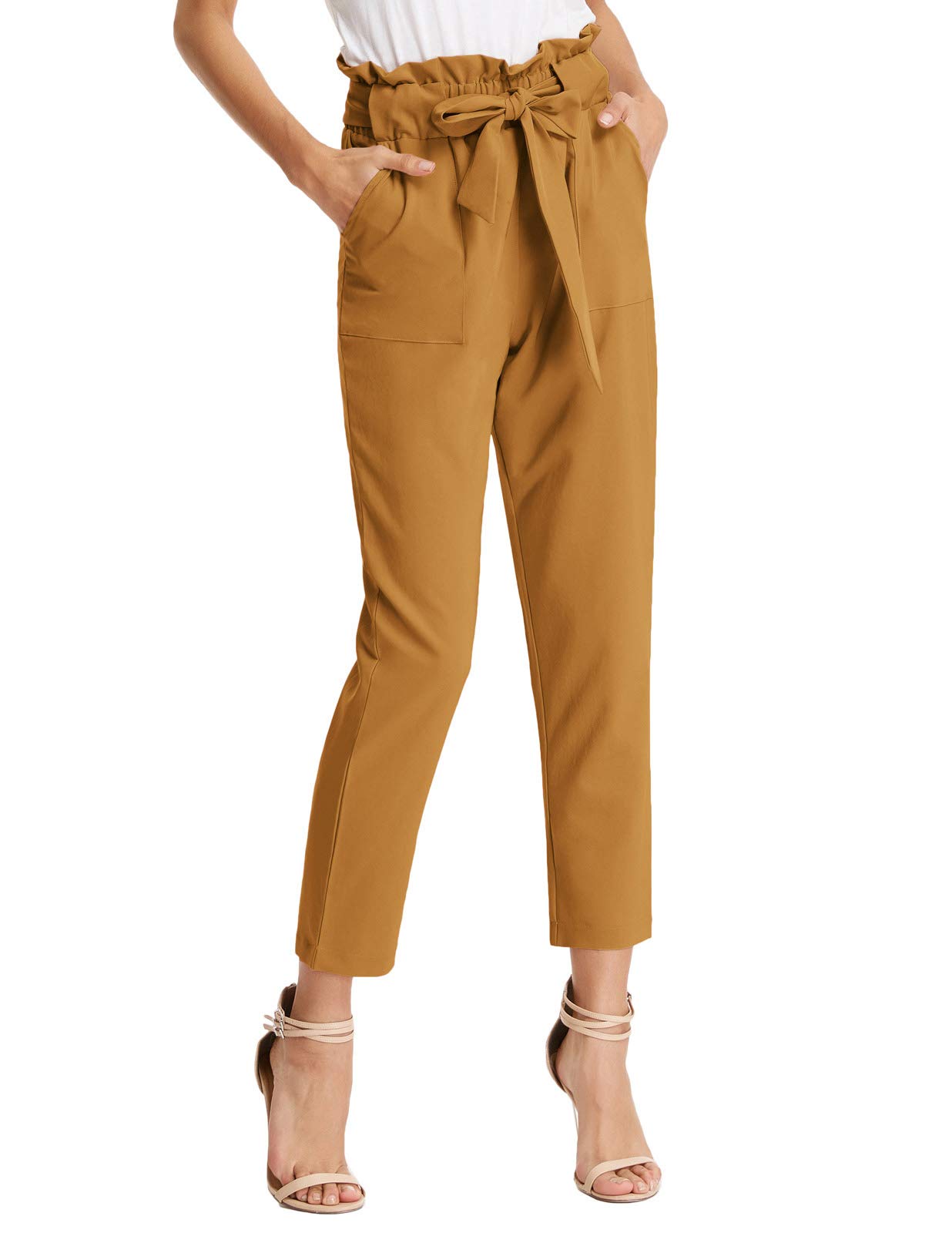 Photo 1 of GRACE KARIN Womens Pants 2024 Work Business High Waisted Casual Dress Flowy Trousers Ginger