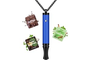 VITABONA Anxiety Breathing Necklace with Flavored Air - Breath Free Stress Relief Breathing Device for Meditation, Stainless 